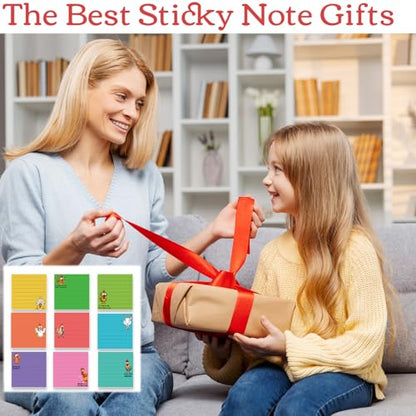 Funny Chicken Sticky Notes Gifts, 9 Pack Funny Notepads 3x3 Inch Office Gifts for Chicken Lovers, Scratch Roosters Hen Work Gag Self-Stick Memo Pads Office Supplies, 450 Sheets - style: Funny Chicken