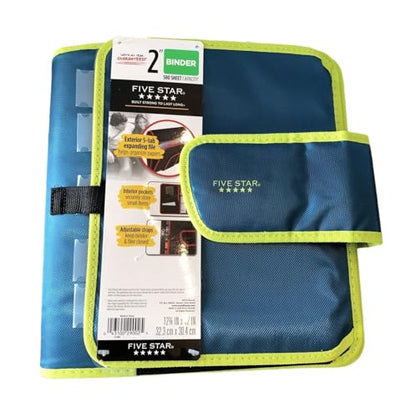 Mead Five Star Binder - Zipper 2 Inch 3-Ring Binder, Expansion Panel and Expanding File, 580 Sheet Capacity Assorted Colors