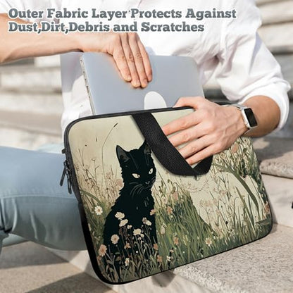 Universal Laptop Sleeve Tablet Case 12 inch, Black and White Cats Slim Carrying Case Durable Handbag Travel Laptop Bag for Surface Pro 9 8 7/Laptop Go 2 3, MacBook Air 11/12 - color: Black and White Cats, size: 12 inch