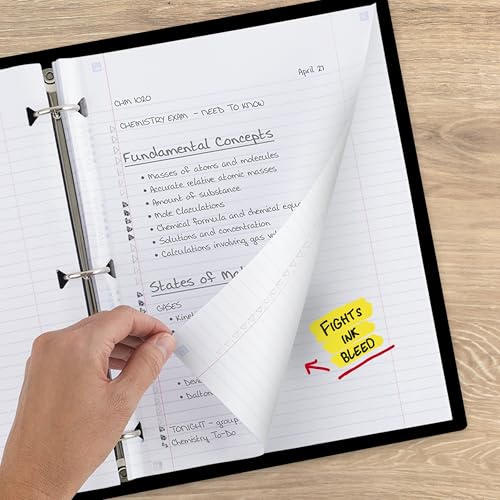 Five Star Loose Leaf Paper + Study App, College Ruled Filler Notebook Paper, Reinforced, Fights Ink Bleed, 8-1/2" x 11", 80 Sheets (170102) - size: 80 Sheets