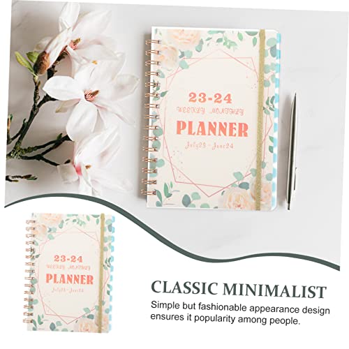 Portable Academic Planner Organizer Daily Agenda Notebook for Scheduling Note Taking Work Planning Weekly Calendar Memo Sections Stickers