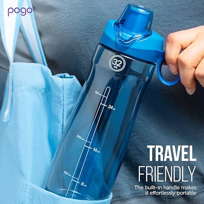 Pogo BPA-Free Plastic Water Bottle with Chug Lid, 18 Oz, Purple - color: Purple, size: 18 Ounces