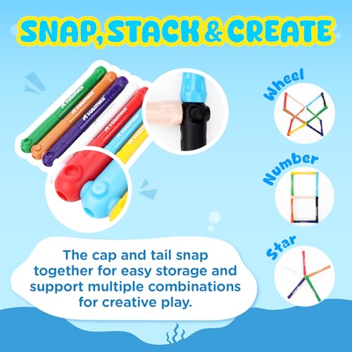Pagather Silky Twistable Crayons, 12 Colors Washable Crayons for Toddlers 1-3 and Kids Age 2-8, Smooth Coloring DIY Stackable Gift for Classroom, Art, Crafts and Creative Projects
