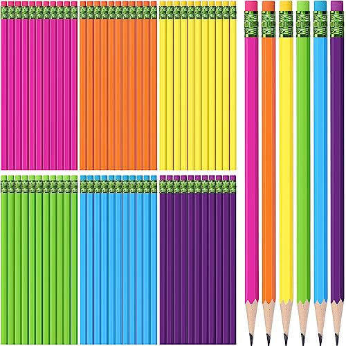 TecUnite 120 Pcs #2 HB Pencils with Eraser No 2 Unsharpened Wooden Hexagonal Pencils for Adults Gifts for School Exam art Learning Office Sketching(Rainbow Colors) - color: Rainbow Colors