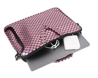 11.6-Inch Laptop Shoulder Messenger Carrying Bag Case Sleeve For 11" 11.6" 12" 12.5 inch Macbook/Notebook/Chromebook - color: Pink