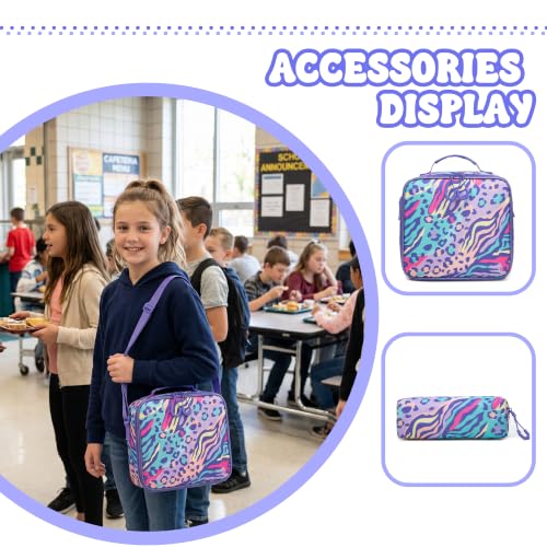Meetbelify Rolling Backpack for Girls Boys Backpacks with Wheels Kids Carry on Luggage for Girls Boys - color: Blue Leopard