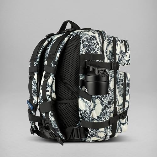 WOLFpak 45L Athletic Gym Backpack - Durable 1000D Waterproof Oxford Material with MOLLE Webbing, Laptop Pocket - color: Buried in Ink