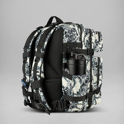 WOLFpak 45L Athletic Gym Backpack - Durable 1000D Waterproof Oxford Material with MOLLE Webbing, Laptop Pocket - color: Buried in Ink