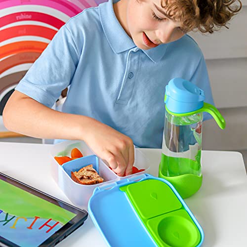 b.box Mini Lunch Box Kids | 4.25 Cup Leak Proof Bento Box for Kids Ages 3+ | 3 Compartment Snack Containers, School Lunch Container, Dishwasher Safe, BPA-Free, PFAS-Free - Lemon Sherbet - color: Lemon Sherbet, size: 1-pack