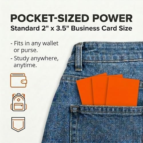 Mini Flash Cards 1000 Pack, Neon Study Cards for Active Recall, USA Made | Color-Coded Learning Cards for Vocabulary, Nursing School, Language Learning, Memory Retention & Exam Prep - style: Unpunched
