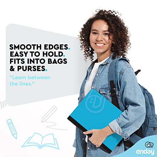 Enday Composition Notebooks College Ruled Paper, Hard Cover Composition Notebook, Premium Lined Composition Books, 100 Sheets Ruled Notebook, Blue and Purple (2 Pack) - color: BLUE - PURPLE