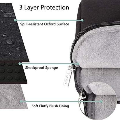 Voova Laptop Bag 17 17.3 Inch Waterproof Laptop Sleeve Case with Shoulder Straps & Handle, Computer Case Cover Slim Briefcase Compatible with 17-18” Hp Dell Asus Acer, Black - color: Black, size: 17-17.3 In