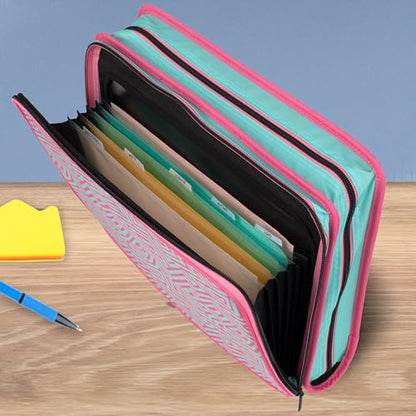 Five Star Zipper Binder 2 Inch O-Rings Case Organiser with Multi-Access and 5-Tab Expanding File Folder, 850 Sheet Capacity, Taffy Twist (290010J) - color: Taffy Twist, size: 2 Inch