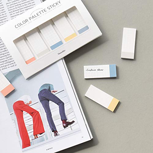 Monolike Color Palette Sticky Index 500 Set 4P - Self-Adhesive Memo Pad 30 Sheets - color: Index 500