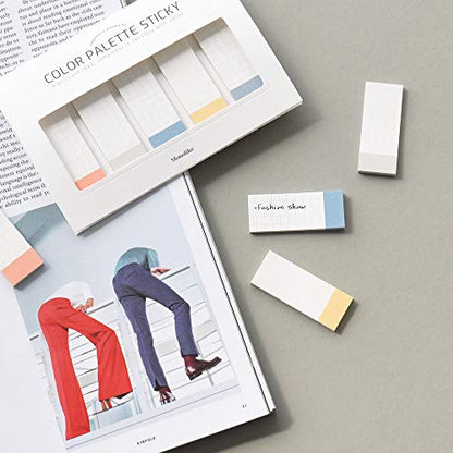 Monolike Color Palette Sticky Index 500 Set 4P - Self-Adhesive Memo Pad 30 Sheets - color: Index 500