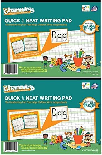 Channie's Visual Handwriting Workbooks 2 Pak! for 1st - 3rd grades 80 pages 8 x 11.5 Quick Improvement with visual guidance - size: 8 x 11.5 inches (2 Pack)