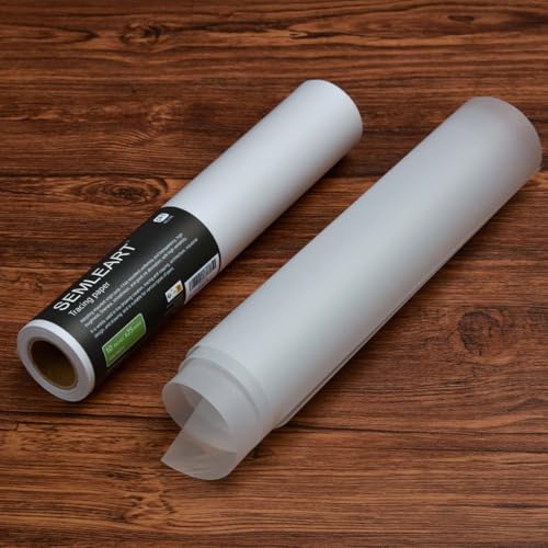 SEMLEART Artit's Tracing Paper roll,32lb/50gsm, 24 inch x 25 Yard,Translucent Tracing Paper for Pencil, Marker and Ink - Trace Images, Sketching,Drawing - size: 24in×25yd