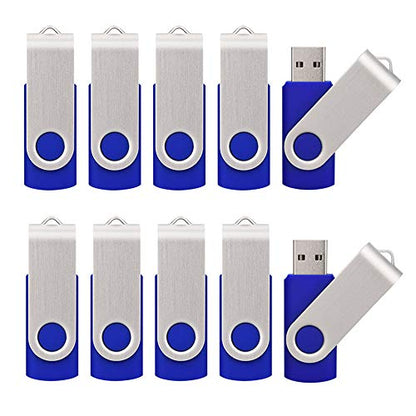 10 Pack USB 2.0 Flash Drives - 32GB Memory Stick - Blue - color: Blue, size: 32GB-10 PACK