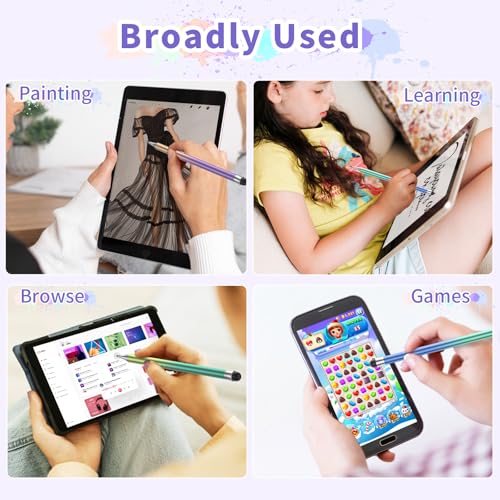 Stylus Pens for Touch Screens, Round Disk Tip Stylus Pen for iPad Compatible with/Tablet/Android/iPad/iPhone/iOS and All Capacitive Touch Screens (Corlorful-3pcs)