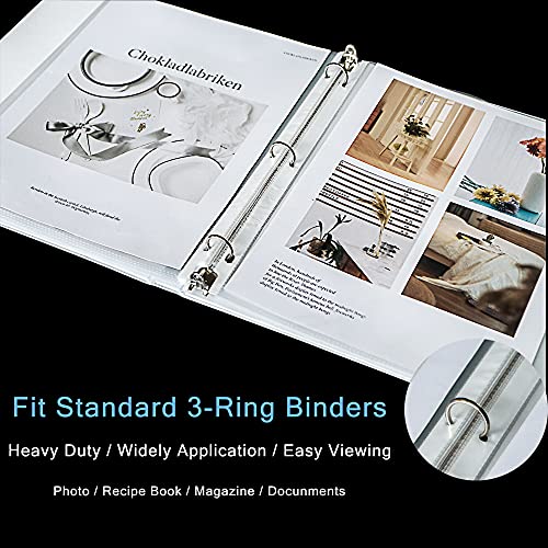 Seashell 200PCS Heavy Duty Non-Glare Sheet Protectors, Letter Size Page Protectors Reinforced 3-Hole, Plastic Sleeves for 3 Ring Binder, Top Loading for 8.5 x 11 Inch Sheets - size: heavyweight Box of 200
