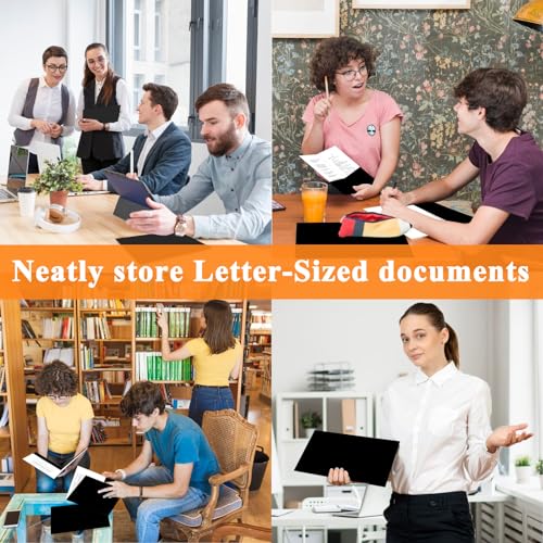 pmybupo 100Pcs Black Two-Pocket Heavyweight File Folder,Letter Size,Paper File Folder for School Office Home Bussines - color: Black