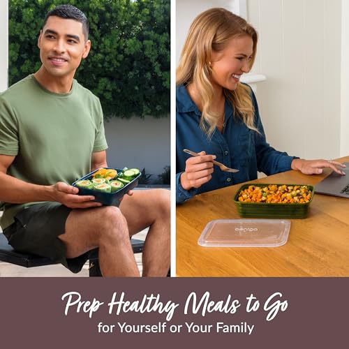 Bentgo Prep 60-Piece Meal Prep Kit - Reusable PFAS & BPA-Free Food Containers, 1-Compartment, 2-Compartment, & 3-Compartments - Microwave, Freezer, & Dishwasher Safe (Rich Shades) - color: Rich Shades