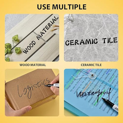 Permanent markers, 100 packs permanent markers bulk, quick dryingin one second, waterproof, smooth, noteasy to erase, durable, can be markedon glass, tiles and cloth, office supplies - size: 1 Count (Pack of 100)