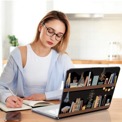 Teryeefi for MacBook Neo Case 13 inch 2026 Release Model A3404,with A18 Pro Chip, Hard Shell Cover with Keyboard Cover, Screen Protector, Old Book Shelves - color: Old Book Shelves