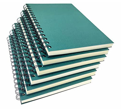 ALIMITOPIA Spiral Notebook Journal,College Ruled Thick Kraft Paper Hardcover Wirebound Notepad Diary Memo Planner Sketch Note Book for School Office Travel Business Supplies,100gsm Thick Inner - color: Green