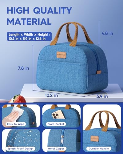 KEMETHY Adults Bento Lunch Box Set with Thermo Bag, 74oz Stackable Leak-proof 3-tiers Bento Box, Built-in Utensil and Sauce Container for Work, School, Dining Out (Blue) - color: Sapphire Blue