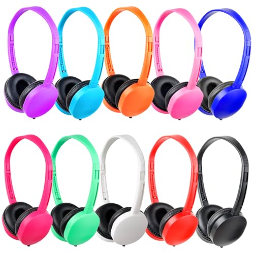 Kids Headphones Bulk 20 Pack for Classroom School,3.5mm Jack | Class Set of Headphones for Students Teens Children 3.5mm Jack