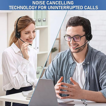 20 Pack Bulk Headset with Microphone for Classroom, Noise Canceling Computer Headphones with Microphone for Office, Durable 3.5mm Wired Headset with Mic for Meetings Laptop PC - size: 20 Pack