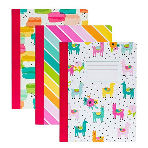 Pukka Pad, Carpe Diem Composition Notebooks - 3 Pack of Journals Featuring 140 Pages of College Ruled 80GSM Paper with Sturdy Cover Stock - 9.75 x 7.5in - Color Wash - color: Color Wash, size: 3 Pack
