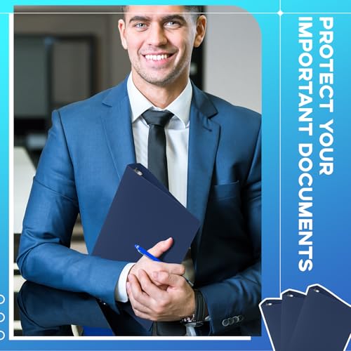 Henoyso 6 Pcs 1 Inch Mini Plastic 3 Ring Binders Fits 5.5" x 8.5" Paper, Holds(Capacity 200 Sheets), Flexible Three Round Rings Small Dark Blue A5 Binders Bulk for School, Office Use, Photo Album - color: Dark Blue, size: 1 Inch