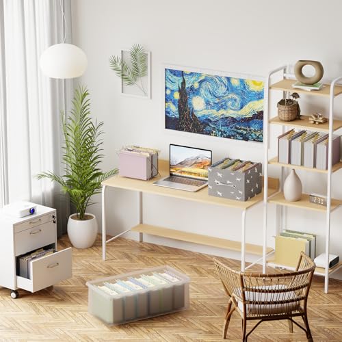 Plastic Heavy Duty 3" Expanding Hanging File Folders Letter Size | 12 Pack High Capacity Hang Accordion Folder,Sturdy Filing Cabinet Folder with Tabs,Pastel Hanging Organizer for Bulky Files - size: 3" Expansion
