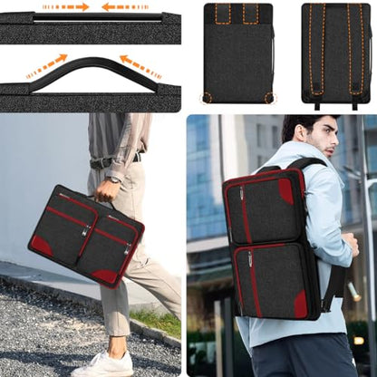 ZINZ 360 Protective Laptop Case 15" 15.6" 16" Sleeve, Water-Resistant Handbag with Straps Compatible with 16" MacBook Neo, MacBook Pro Air 16"/15", XPS 16" and Most 15" 15.6" 16" Notebooks,B01RD02 - color: B01rd02, size: 15"-16"