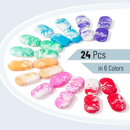 Mr. Pen- Erasers, 24 Pack, Vibrant Colors, Marble Pencil Eraser | Cute Eraser for kids, Big Erasers for Pencils