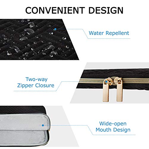 Laptop Sleeve,BAGSMART Laptop Cover Compatible with 13-13.3 inch Notebook,MacBook Air,MacBook Pro 14 Inch,Computer,Water Repellent Protective Case with Pocket,Black - color: Black, size: 13-13.3 Inch