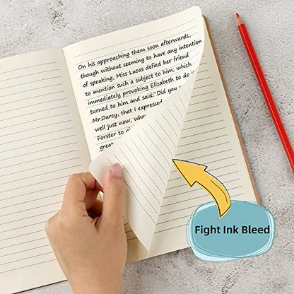 24 Pack College Ruled Notebook & Journal Bulk, Kraft Cover, Line Thick Paper, A5 Size, 5.5x8.3 inch, 60 Pages, Small Subject Note Pad Planner Set for Women Men Kids Traveler Student Office - color: Yellow, style: Yellow-24-Line