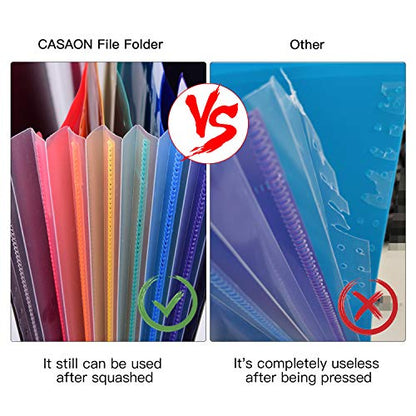 7-Pocket Expanding File 3pcs, Plastic Expandable File Folder - Black&Blue&Red - size: 3Pack-7Pocket