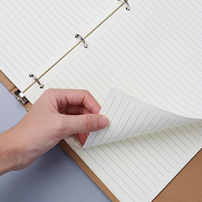 A4 Lined Refill Paper 3 Pack Loose Leaf 4-Hole Punched Filler Paper Refills Planner Binder Insert, 120 Sheets/240 Pages Binder Notebook Papers for A4 Travel Journal Diary - size: A4