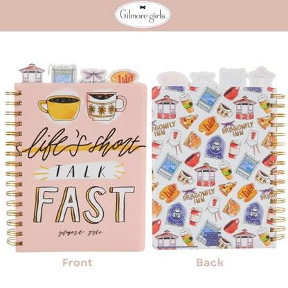 Gilmore Girls Tab Journal Notebook for Girls, Teens & Fans, Spiral Bound, 96 Lined Pages, 8 x 7 inches - style: Gilmore