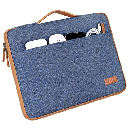 DOMISO 14 inch Laptop Case Sleeve Protective Cover Compatible with 15 inch MacBook Air M4 M3 M2,MacBook Pro,14-15 inch HP Dell ASUS Lenovo Chromebook,Waterproof Computer Cases Bag with Handle,Blue - color: Blue, size: 15" for Macbook Air
