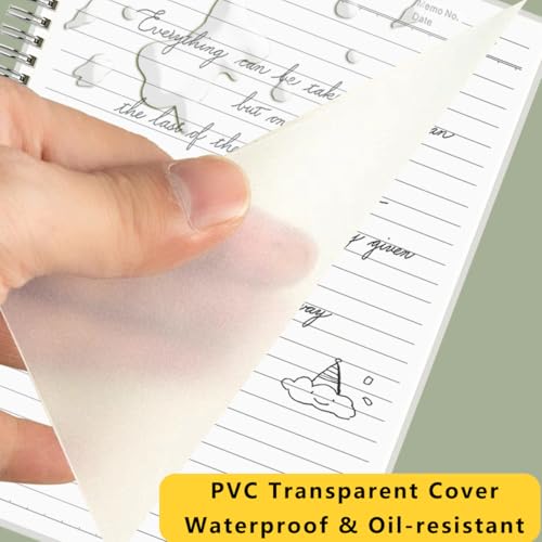 Large College Ruled Spiral Notebook 8.5" x 11" with 120gsm Thick Lined Paper, Elastic Band and Transparent Hard Cover - 3 Pack 480 Pages A4 Notepads for Journaling, Planning, Writing (Ruled, A4) - style: Ruled