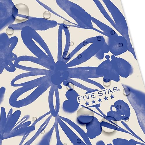 Five Star Spiral Notebook + Study App, 2 Pack, 1 Subject, College Ruled, 8-1/2" x 11", 80 Sheets, Fights Ink Bleed, Water Resistant Cover, Soft Petals (820331F-ECM)
