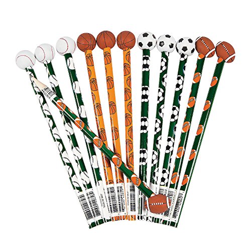 Sports Pencils with Ball Eraser