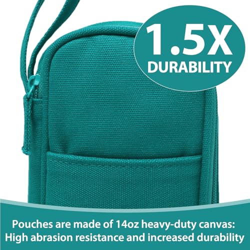 SPACEMATE Pencil Case Pouch Box Bag School Supplies Girls Boys Kids, Cute Preppy Stuff Large Big Capacity Aesthetic Pen Organizer, Back to College Stationary, Dark Cyan, Heavy Duty Canvas, 1800ml - color: Dark Cyan