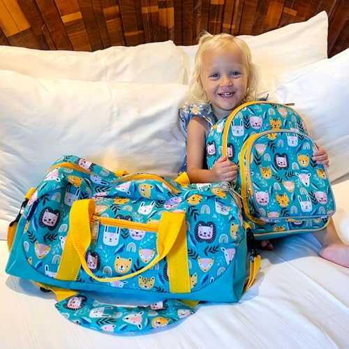 Wildkin 12 Inch Toddler Backpack for Kids, Party Animals | Ages 3-7, lightweight toddler backpack for daycare, preschool, and travel - color: Party Animals