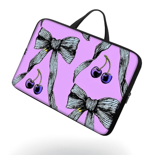 15 15.6 inch Laptop Sleeve with Handle, Black Bows Water‑Resistant Laptop Carrying Case for MacBook Air 15 M2/M3/M4, for 15" 15.6" HP Dell Lenovo Asus Acer - color: Black Bows, size: 15-16 inch Devices