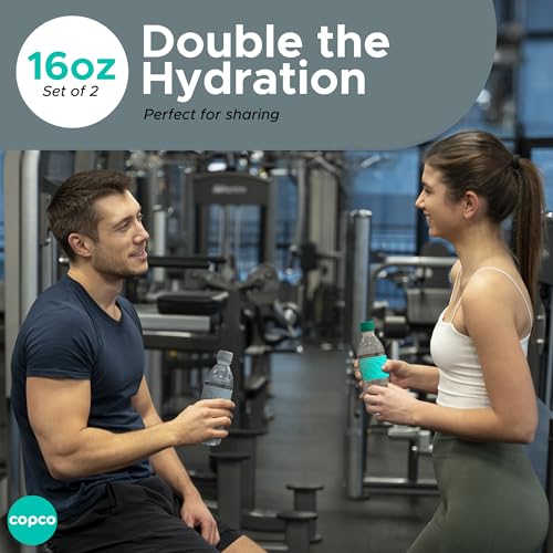 Copco Hydra Water Bottle 16.9 oz - Gray & Teal, Set of 2 - color: Gray/Teal